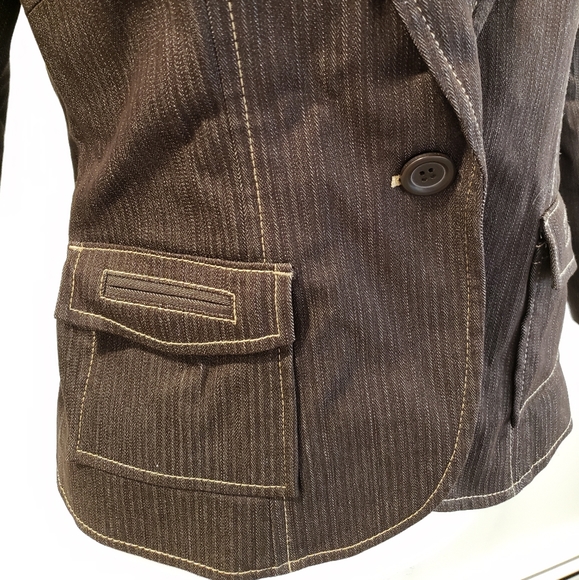 Ann Taylor Loft pants & jacket suit set brown 2 - Picture 3 of 9